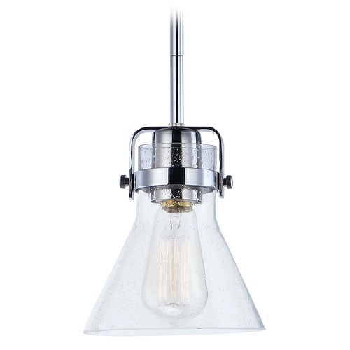 Maxim Lighting Maxim Lighting Seafarer Polished Chrome Mini-Pendant Light with Conical Shade 91110CDPC