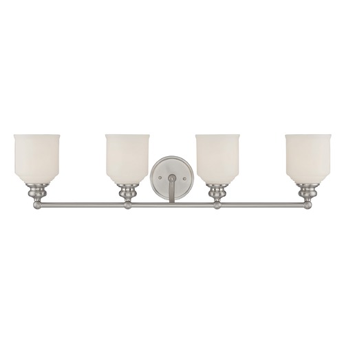 Savoy House Melrose 33.50-Inch Satin Nickel Bathroom Light by Savoy House 8-6836-4-SN