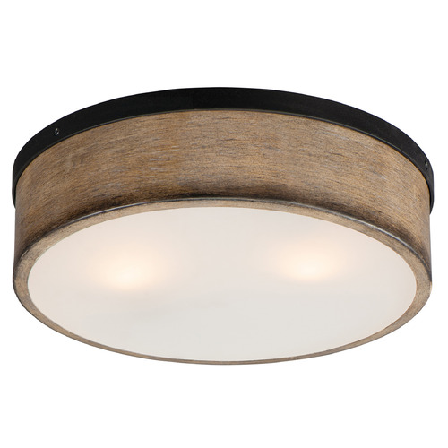 Maxim Lighting Maxim Lighting Franklin Driftwood & Black Flushmount Light 14440DWBK
