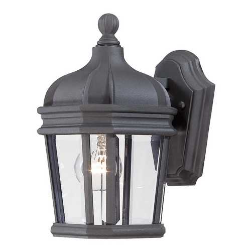 Minka Lavery Outdoor Wall Light with Clear Glass in Black by Minka Lavery 8690-66