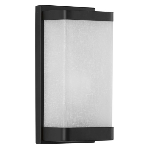 Progress Lighting Linen Glass Black Sconce by Progress Lighting P710072-031