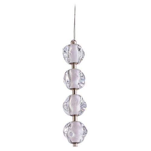 Craftmade Lighting Craftmade Lighting Jackie Polished Nickel LED Mini-Pendant Light with Abstract Shade 59490-PLN-LED