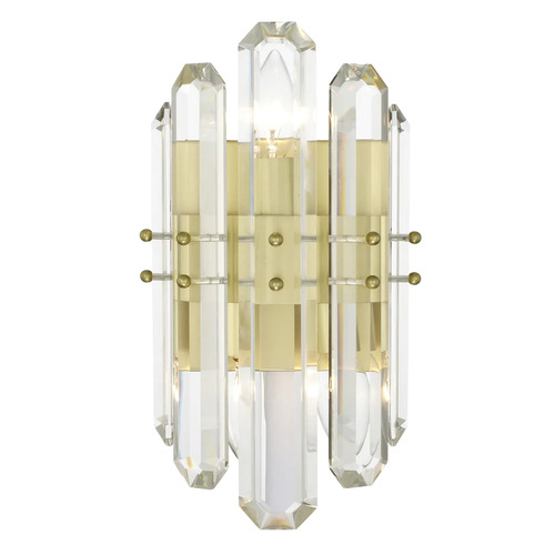 Crystorama Lighting Bolton 13.5-Inch Crystal Sconce in Aged Brass by Crystorama Lighting BOL-8882-AG