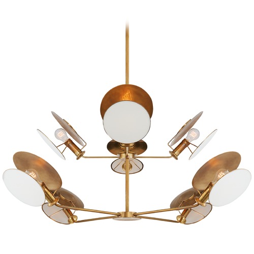 Visual Comfort Signature Collection Thomas OBrien Osiris Chandelier in Antique Brass by Visual Comfort Signature TOB5290HABL