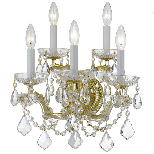 Crystorama Lighting Crystorama Lighting Maria Theresa Gold Sconce 4404-GD-CL-S