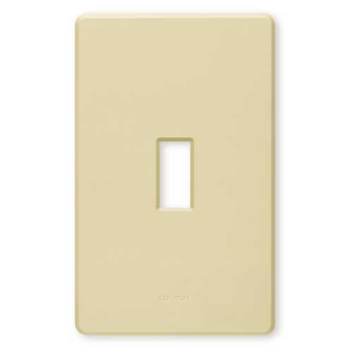Lutron Dimmer Controls Traditional 1-Gang Wall Plate in Ivory FW-1-IV
