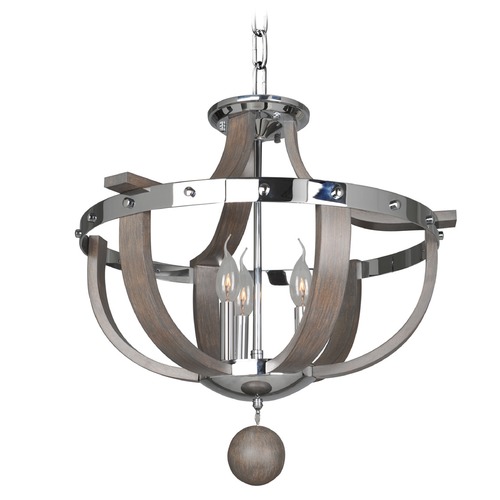 Kalco Lighting Sharlow Chrome Semi-Flush Mount Light by Kalco Lighting 300440CH