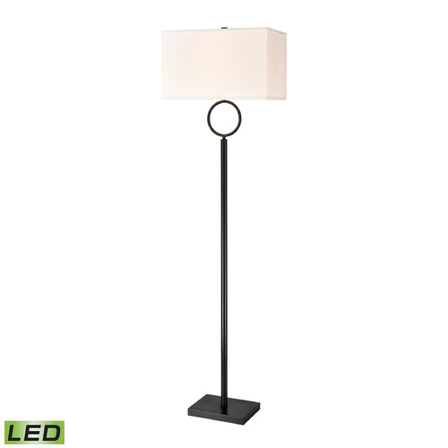 Elk Lighting Elk Lighting Staffa Matte Black LED Floor Lamp with Rectangle Shade H019-7224-LED