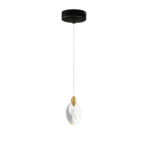 ET2 Lighting Pebble LED Mini Pendant in Black & Polished Gold by ET2 Lighting E11071-122BKPG