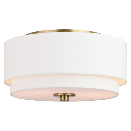 Vaxcel Lighting Vaxcel Lighting Burnaby Matte Brass Flushmount Light C0278