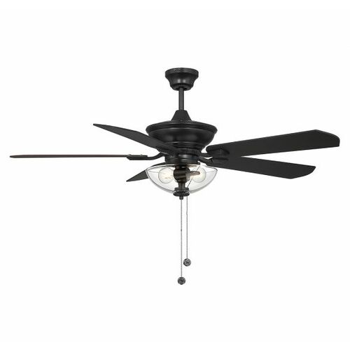 Meridian 52-Inch Convertible Outdoor Ceiling Fan in Matte Black by Meridian M2026MBKRV