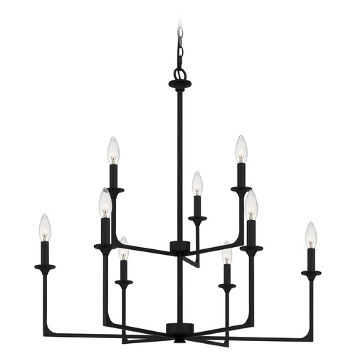Quoizel Lighting Prescott Matte Black Chandelier Quoizel Lighting PRC5232MBK