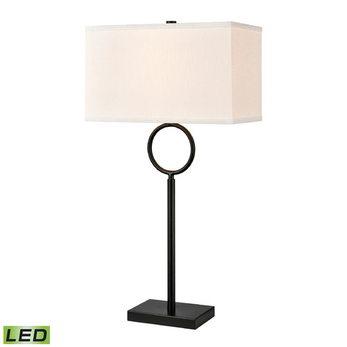 Elk Lighting Elk Lighting Staffa Matte Black LED Console & Buffet Lamp with Rectangle Shade H019-7225-LED