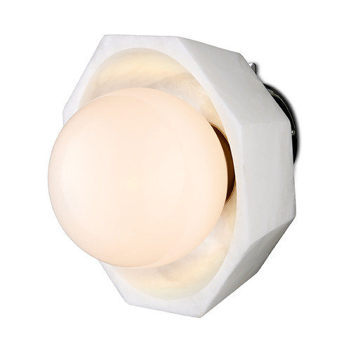 Currey and Company Lighting Currey and Company Waystone Natural & White Sconce 5000-0269