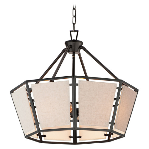 Maxim Lighting Maxim Lighting Montauk Black Pendant Light with Octagon Shade 20265CVBK