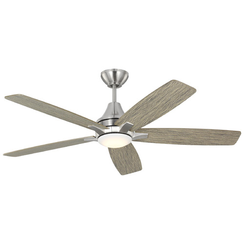 Generation Lighting Fan Collection Lowden 52 Brushed Steel LED Ceiling Fan by Generation Lighting 5LWDR52BSLGD