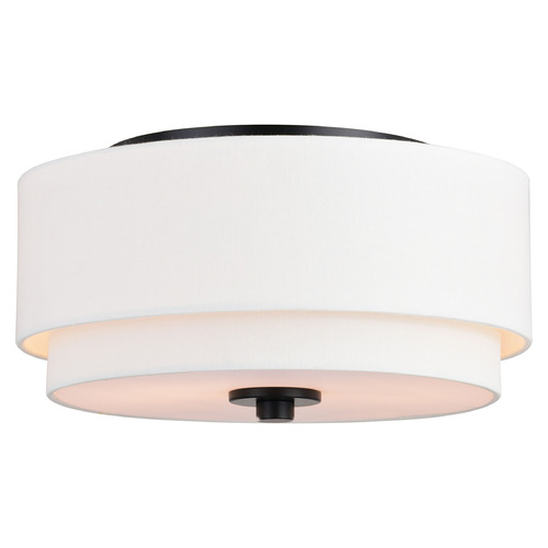 Vaxcel Lighting Vaxcel Lighting Burnaby Black Flushmount Light C0279