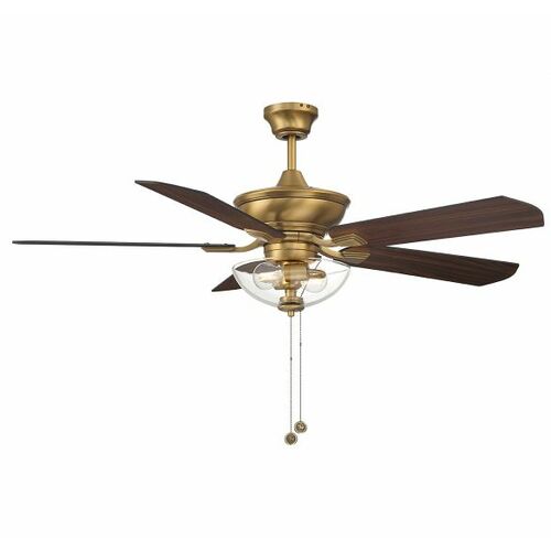 Meridian 52-Inch Convertible Outdoor Ceiling Fan in Natural Brass by Meridian M2026NBRV
