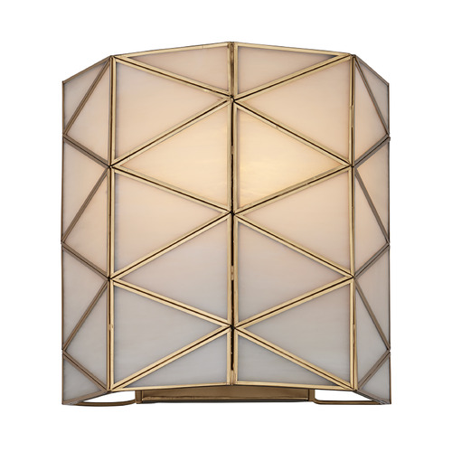 Currey and Company Lighting Currey and Company Polyhedron Antique Brass Sconce 5000-0270