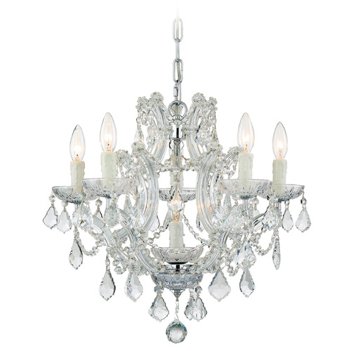 Crystorama Lighting Crystorama Lighting Maria Theresa Polished Chrome Crystal Chandelier 4405-CH-CL-S