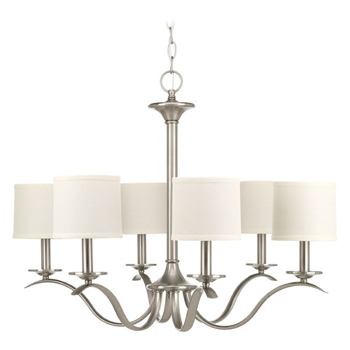 Progress Lighting Inspire Brushed Nickel Chandelier by Progress Lighting P4739-09