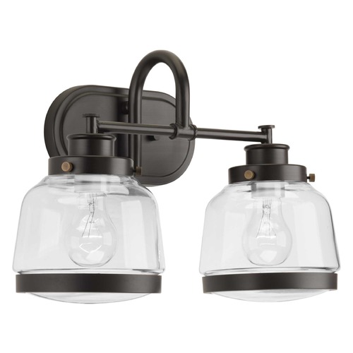 Progress Lighting Judson Antique Bronze 2-Light Bathroom Light by Progress Lighting P300081-020