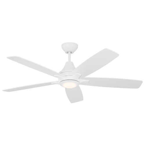 Generation Lighting Fan Collection Lowden 52 LED Matte White LED Ceiling Fan by Generation Lighting 5LWDR52RZWD