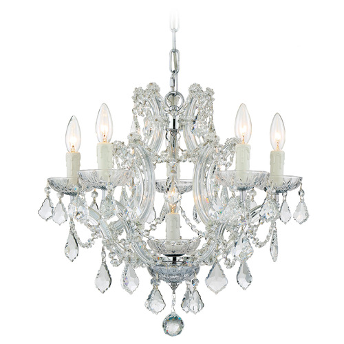 Crystorama Lighting Crystorama Lighting Maria Theresa Polished Chrome Crystal Chandelier 4405-CH-CL-SAQ