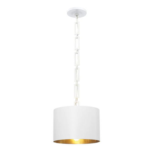 Crystorama Lighting Alston 12-Inch Pendant in Matte White & Gold by Crystorama Lighting 8683-MT-GA