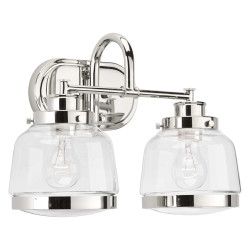 Progress Lighting Judson Polished Nickel 2-Light Bathroom Light by Progress Lighting P300081-104