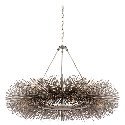 Visual Comfort Signature Collection Kelly Wearstler Strada Ring Chandelier in Silver by Visual Comfort Signature KW5181BSL