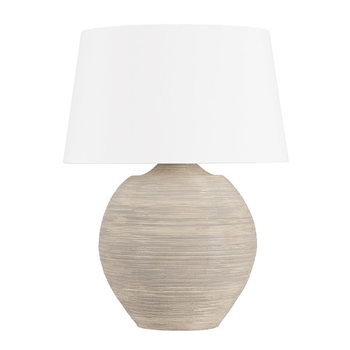 Hudson Valley Lighting Hudson Valley Lighting Kitchawan Aged Brass & Ceramic Artisan Cream LED Table Lamp with Drum Shade L5731-AGB/CAR