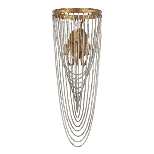 Currey and Company Lighting Currey and Company Lucien French Gold Leaf & Iron Sconce 5000-0273
