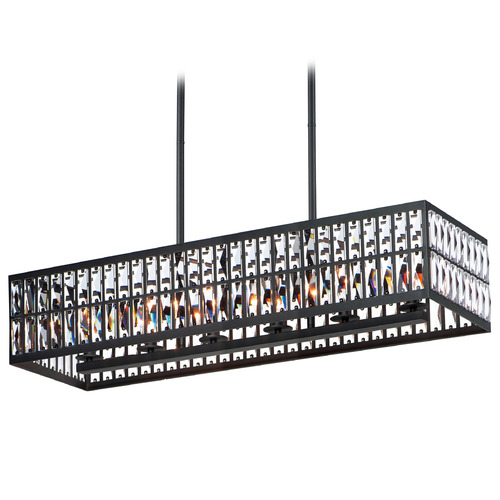 Maxim Lighting Maxim Lighting Madeline Black Island Light with Rectangle Shade 21817BCBK