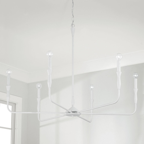 Capital Lighting Paloma 6-Light Chandelier in Textured White by Capital Lighting 450362XW