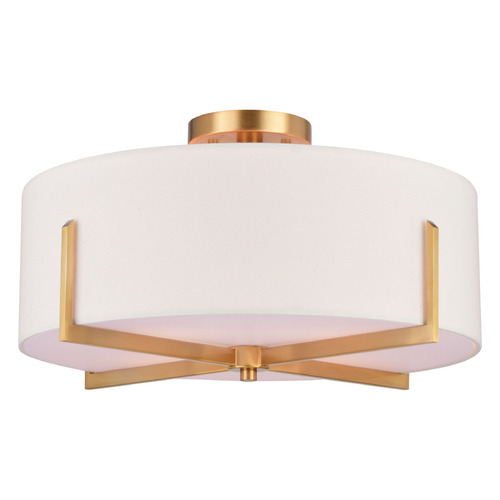 Vaxcel Lighting Vaxcel Lighting Surrey Natural Brass Semi-Flushmount Light C0277