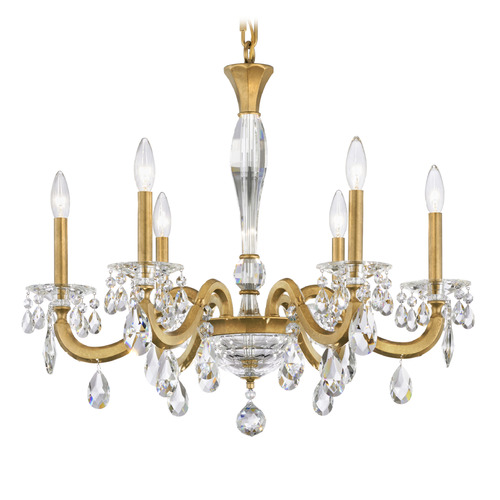 Schonbek Lighting Schonbek Worldwide Lighting San Marco Heirloom Gold Crystal Chandelier S8606N-22R