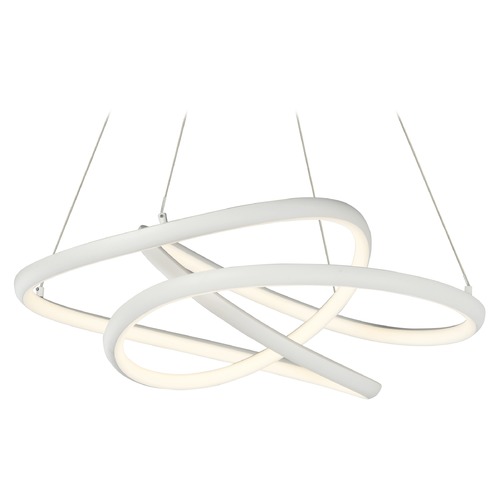ET2 Lighting Twisted 24.50-Inch LED Pendant in Matte White by ET2 Lighting E30644-MW