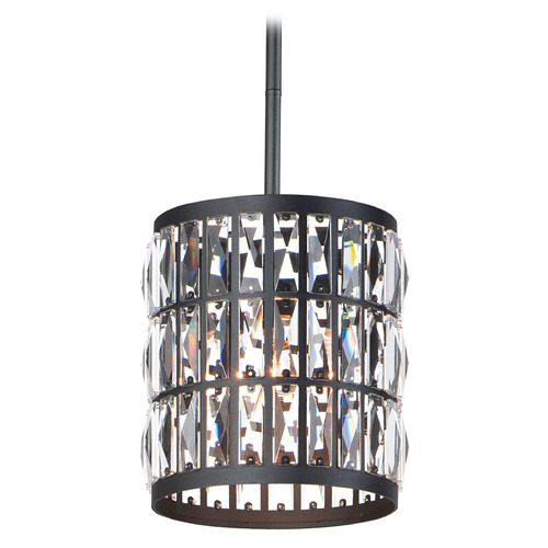 Maxim Lighting Maxim Lighting Madeline Black Mini-Pendant Light with Cylindrical Shade 21819BCBK