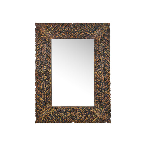 Currey and Company Lighting Schwarzwald 47.5x35.5-Inch Mirror in Weathered Brown by Currey & Co 1000-0172