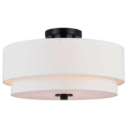 Vaxcel Lighting Vaxcel Lighting Burnaby Black Semi-Flushmount Light C0281