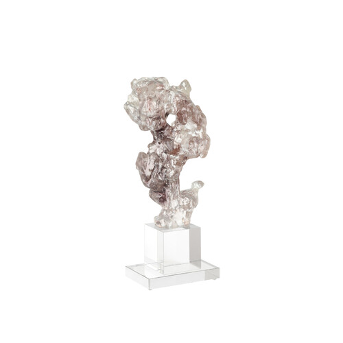 Currey and Company Lighting Faux Rock Crystal Sculpture in Purple Pink & Clear by Currey & Company 1200-0974