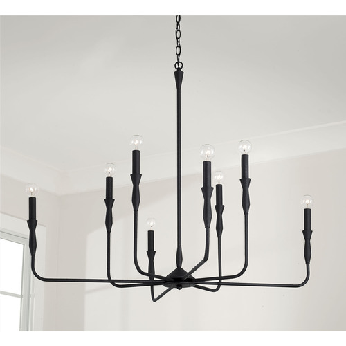 Capital Lighting Paloma 8-Light Chandelier in Textured Black by Capital Lighting 450381XK
