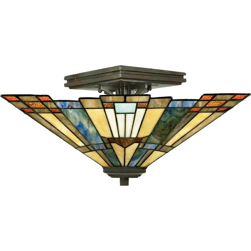 Quoizel Lighting Inglenook Semi-Flush in Valiant Bronze by Quoizel Lighting TFIK1714VA