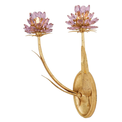 Currey and Company Lighting Currey and Company Marilee Dutch Gold Leaf LED Sconce 5000-0278