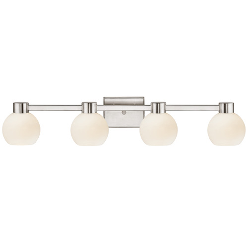 Design Classics Lighting Vashon 4-Light Bath Light in Satin Nickel by Design Classics Lighting 2104-09 G1832-WH