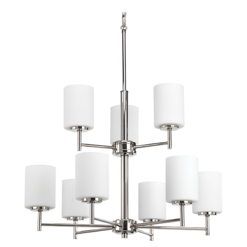 Progress Lighting Replay Chandelier in Polished Nickel by Progress Lighting P4726-104