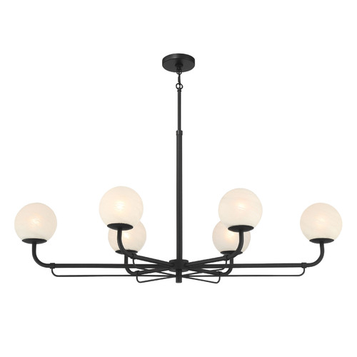 Minka Lavery Whitehall 6-Light Linear Light in Matte Black by Minka Lavery 3796-899