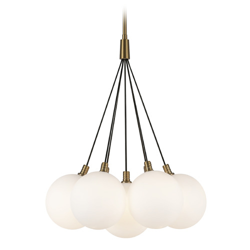 Kuzco Lighting Kuzco Lighting Bolla Brushed Gold LED Pendant Light with Globe Shade CH3117-BG/OP