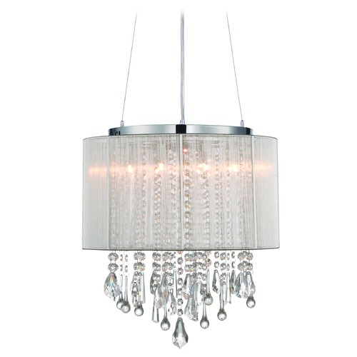 Avenue Lighting Beverly Drive Silver Silk String Chandelier by Avenue Lighting HF1501-SLV